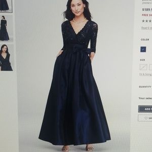 Blue ball formal gown dress